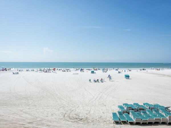 Views of the gulf from the bedroom and living room